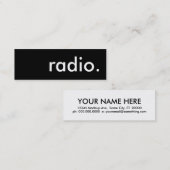 Radio. Mini Visitenkarte (Vorne/Hinten)
