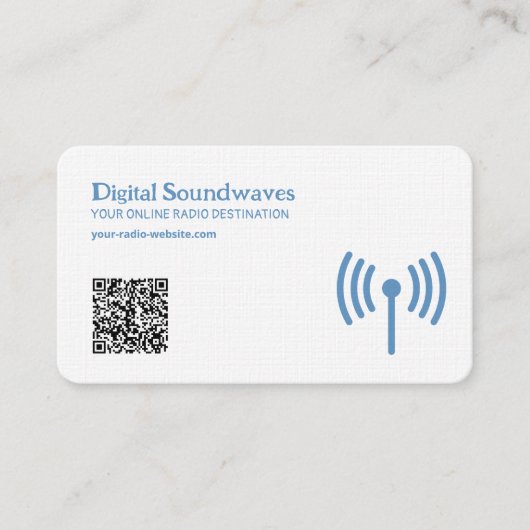 Radio QR Code Visitenkarte (Vorderseite)