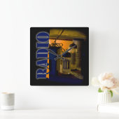 Radio Quadratische Wanduhr (Zuhause)