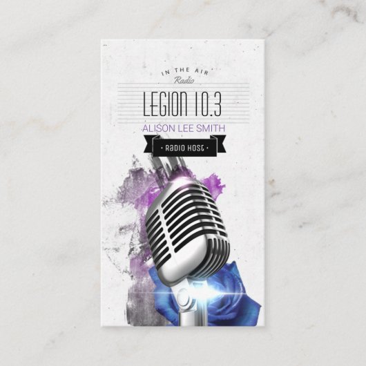 Radio / Radio Host / Podcast / Sänger Visitenkarte (Vorderseite)