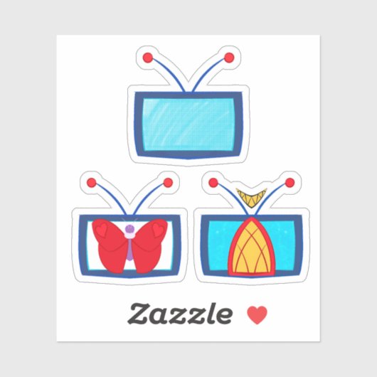 Radio(Static)Moth Aufkleber (Blatt)