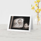 Radio und Teekanne Karte (Gelbe Blume)