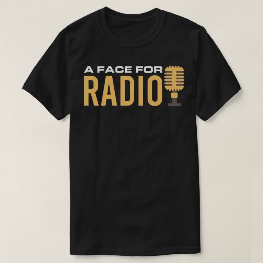 Radio verkündet ein Gesicht für das Radio Funny Br T-Shirt (Design vorne)