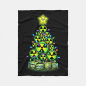 Radioactive Christmas Tree Graphic Nuclear Warning Fleecedecke (Vorderseite)