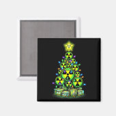Radioactive Christmas Tree Graphic Nuclear Warning Magnet (Vorderseite/Rückseite)