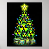 Radioactive Christmas Tree Graphic Nuclear Warning Poster (Vorne)