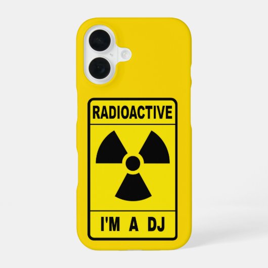 Radioactive DJ iPhone 16 Hülle (Rückseite)