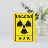 Radioactive DJ Postkarte (Stehend Vorderseite)
