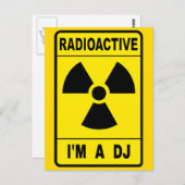 Radioactive DJ Postkarte (Vorne/Hinten)