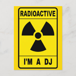 Radioactive DJ Postkarte