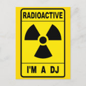Radioactive DJ Postkarte (Vorderseite)