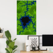 Radioactive Mandelbrot Fraktal Abstrakt Art Poster (Heimbüro)