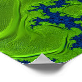 Radioactive Mandelbrot Fraktal Abstrakt Art Poster (Ecke)