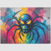 Radioactive Neon Spider Graffiti Decoupage Paper Seidenpapier (Vorderseite)