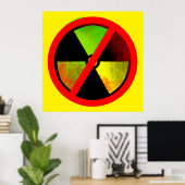 Radioactive No Nukes Anti-Nuklear Poster (Heimbüro)