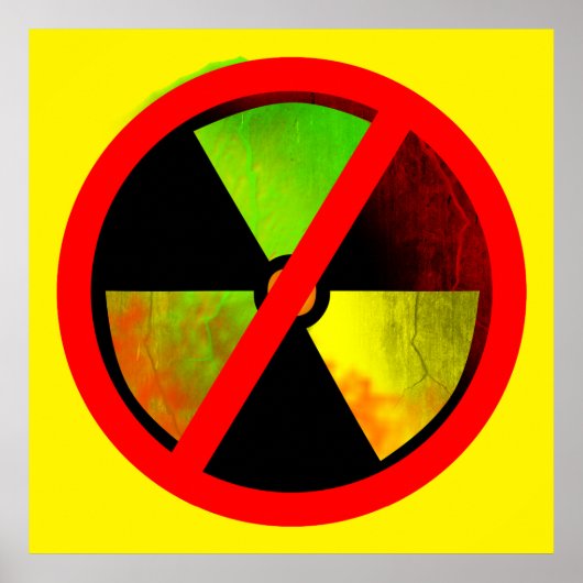 Radioactive No Nukes Anti-Nuklear Poster (Vorne)