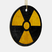Radioactive Nuclear Reactor Yellow and Black Ceram Keramik Ornament (Rechts)