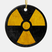 Radioactive Nuclear Reactor Yellow and Black Ceram Keramik Ornament (Vorne)