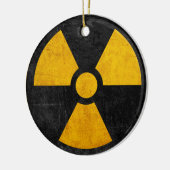 Radioactive Nuclear Reactor Yellow and Black Ceram Keramik Ornament (Links)