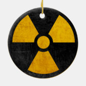 Radioactive Nuclear Reactor Yellow and Black Ceram Keramik Ornament (Hinten)