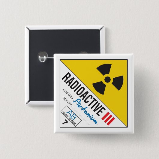 Radioactive - Plutonium Button (Vorne & Hinten)