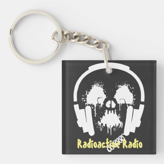 Radioactive Radio DJ Acrylic Schlüsselanhänger (Vorderseite)