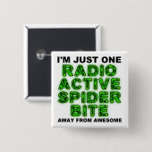 Radioactive Spione Bite Funny Button Abzeichen (Vorne & Hinten)