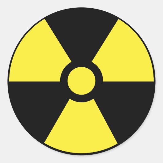 Radioactive Symbol Sticker (Vorderseite)