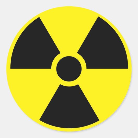 Radioactive Symbol Sticker (Vorderseite)