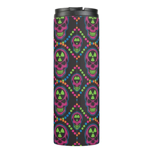 "Radioactive Tee Party: Skull & Dots Delight" Thermosbecher (Rückseite)