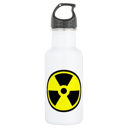 Radioactive Yellow And Black Symbol Edelstahlflasche (Vorderseite)