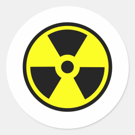 Radioactive Yellow And Black Symbol Runder Aufkleber (Vorderseite)