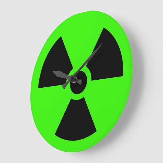 Radioaktiv Große Wanduhr (Winkel)