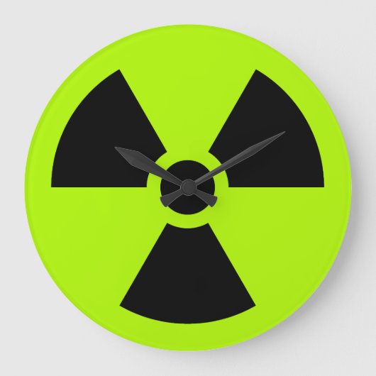 Radioaktiv Große Wanduhr (Vorderseite)
