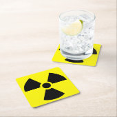 radioaktiv rechteckiger pappuntersetzer (Vor Ort)