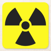 radioaktiv rechteckiger pappuntersetzer (Vorderseite)