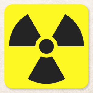 radioaktiv rechteckiger pappuntersetzer