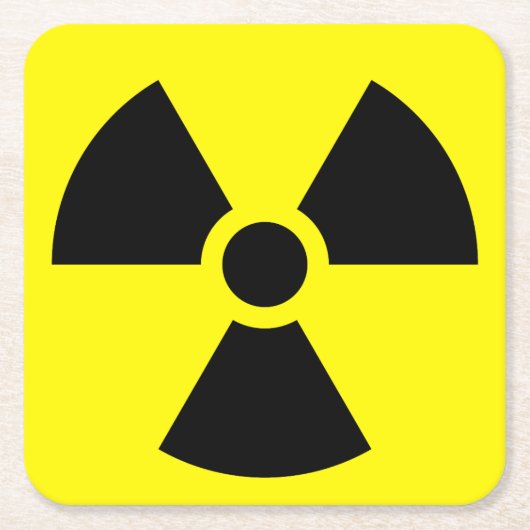 radioaktiv rechteckiger pappuntersetzer (Vorderseite)