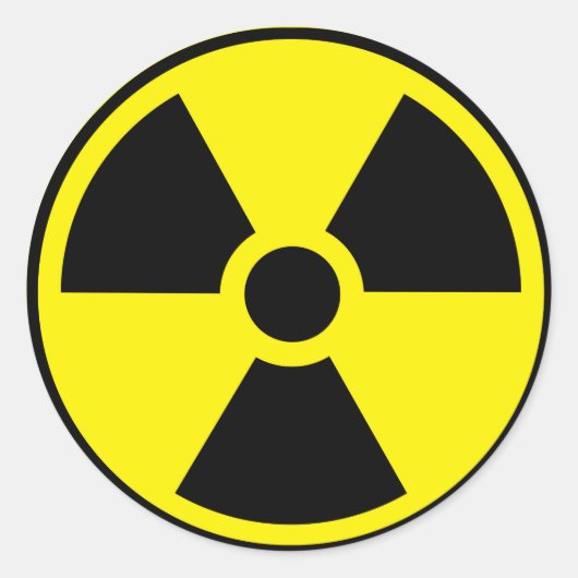 radioaktiv runder aufkleber (Vorderseite)
