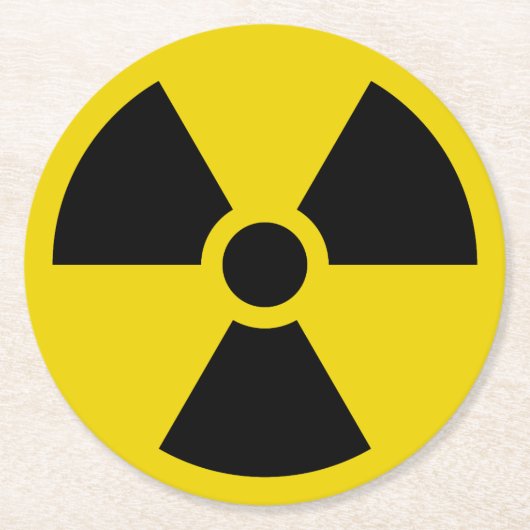 radioaktiv runder pappuntersetzer (Vorderseite)