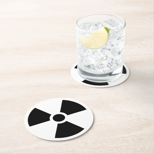 radioaktiv runder pappuntersetzer (Vor Ort)