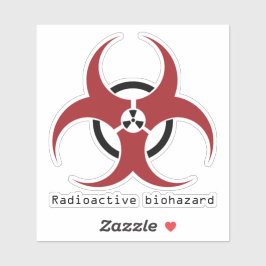radioaktive Biogefährdung Aufkleber (Blatt)