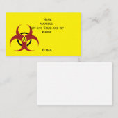 Radioaktive Biogefährdung in Rot und Schwarz Visitenkarte (Vorne/Hinten)