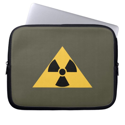Radioaktive Emblem-Laptop-Hülse Laptopschutzhülle (Vorderseite)