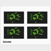 Radioaktive Hand Rechteckiger Aufkleber (Blatt)