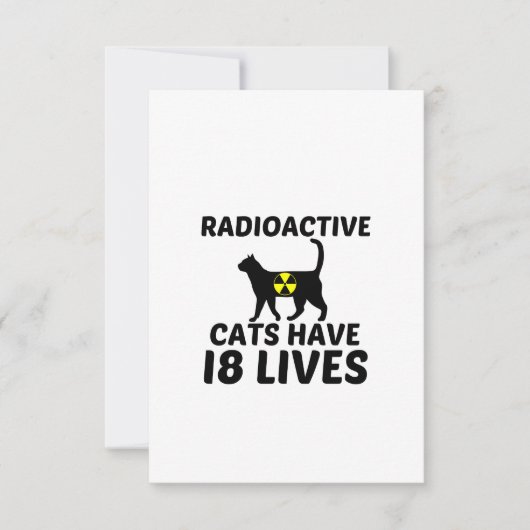 RADIOAKTIVE KATZEN DANKESKARTE (Vorderseite)