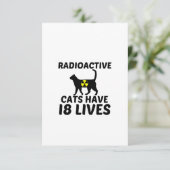 RADIOAKTIVE KATZEN DANKESKARTE (Stehend Vorderseite)