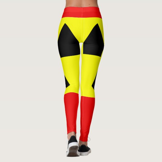 Radioaktive rote Leggings (Rückseite)