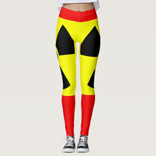 Radioaktive rote Leggings (Vorderseite)