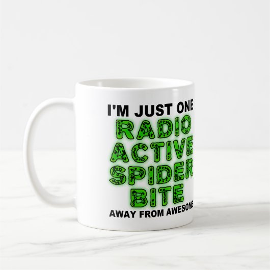 Radioaktive Spione Bite Funny Mug oder Travel Mug Kaffeetasse (Links)